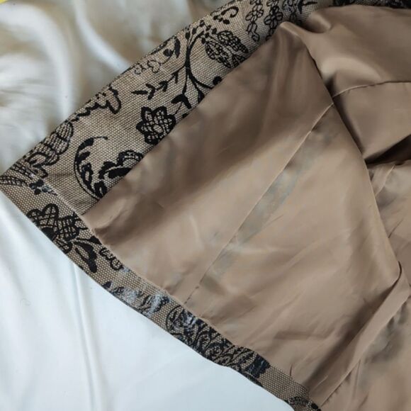 Vintage Leather Tapestry Trench Coat Size Small - Picture 15 of 16